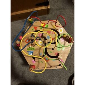 EverEarth Wooden Activity Cube Toddler Educational Learning Toy 18 Months And Up